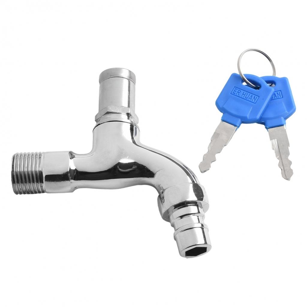 Sink Tap Faucet Water Taps With Key Lock 1/2 \" 1PCS Alloy