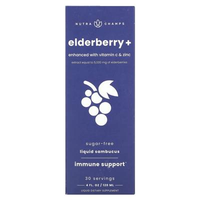 Sureau+, avec Vitamine C et Zinc, avec Baies Naturelles, 120 ml (4 oz liq.)