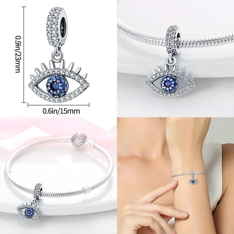 Copper Color Evil Eye Charms Demon Eye Beads For Genuine BraceletandBangle DoItYourself Crafting Fashion Jewellery Gifts