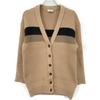 Fendi Brauner Strick-Cardigan mit Logo auf dem Rücken, Oberteile 36 Braun, Gebraucht