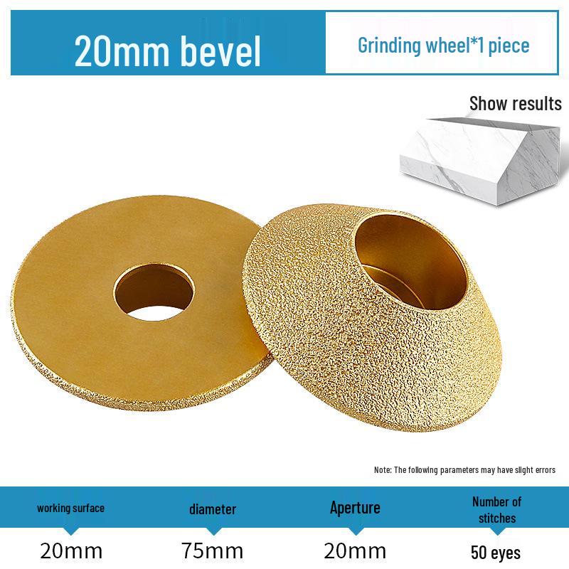 Stone Grinding Wheel for Marble & Granite: Chamfering, Grooving, Rounding, Arc Angle Grinder Head