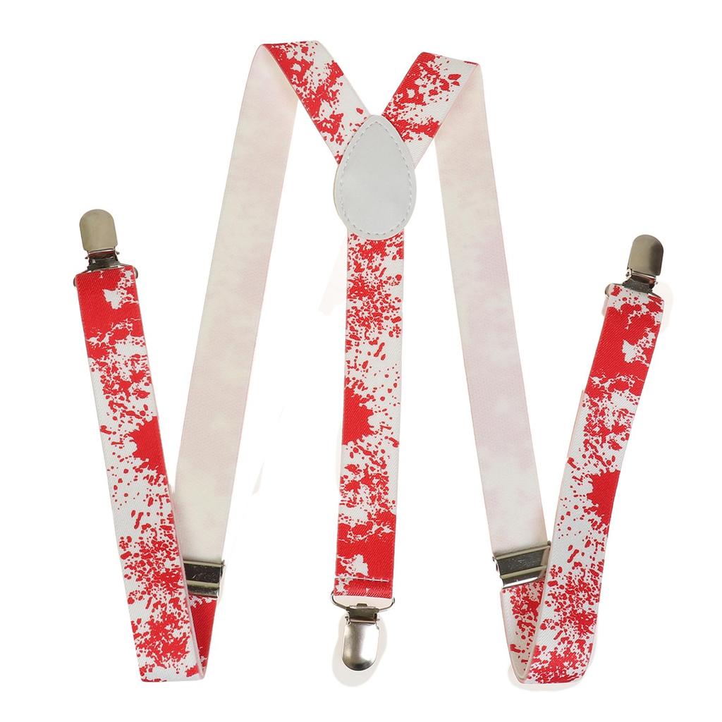 Unisex Y Back Suspenders 3 Clips Adjustable Elastic Braces