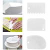 Set of 3 Plastic Cake Scrapers Set of 2 Silicone Bowl Scraper Dough Cutter Icing Smoother Tools Cake Decorating Supplies    0098