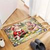 Easter Holiday Cartoon Print Area Rug Non‑Slip Floor Mat Festive Living Room Bedroom Decor