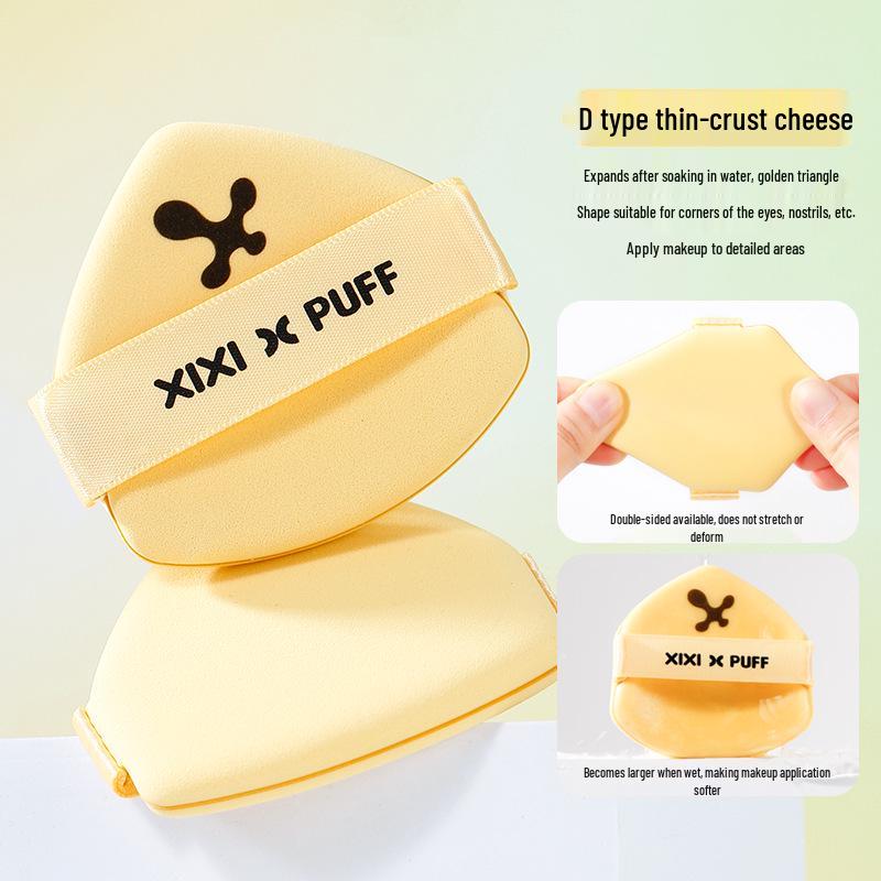 

xixi Black Skin Cheese Soft Powder Puff Set (4-Pack) - Super Soft, Water Drop Shape, Ideal for Dry/Wet Use, Non-Absorbing Foundation.
