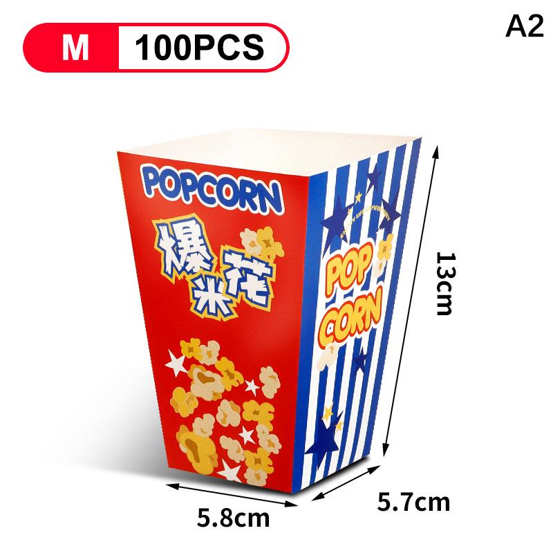 Disposable Popcorn Buckets Container Holder Paper Cup Popcorn Boxes Packaging Box For Theme Birthday Party Decoration