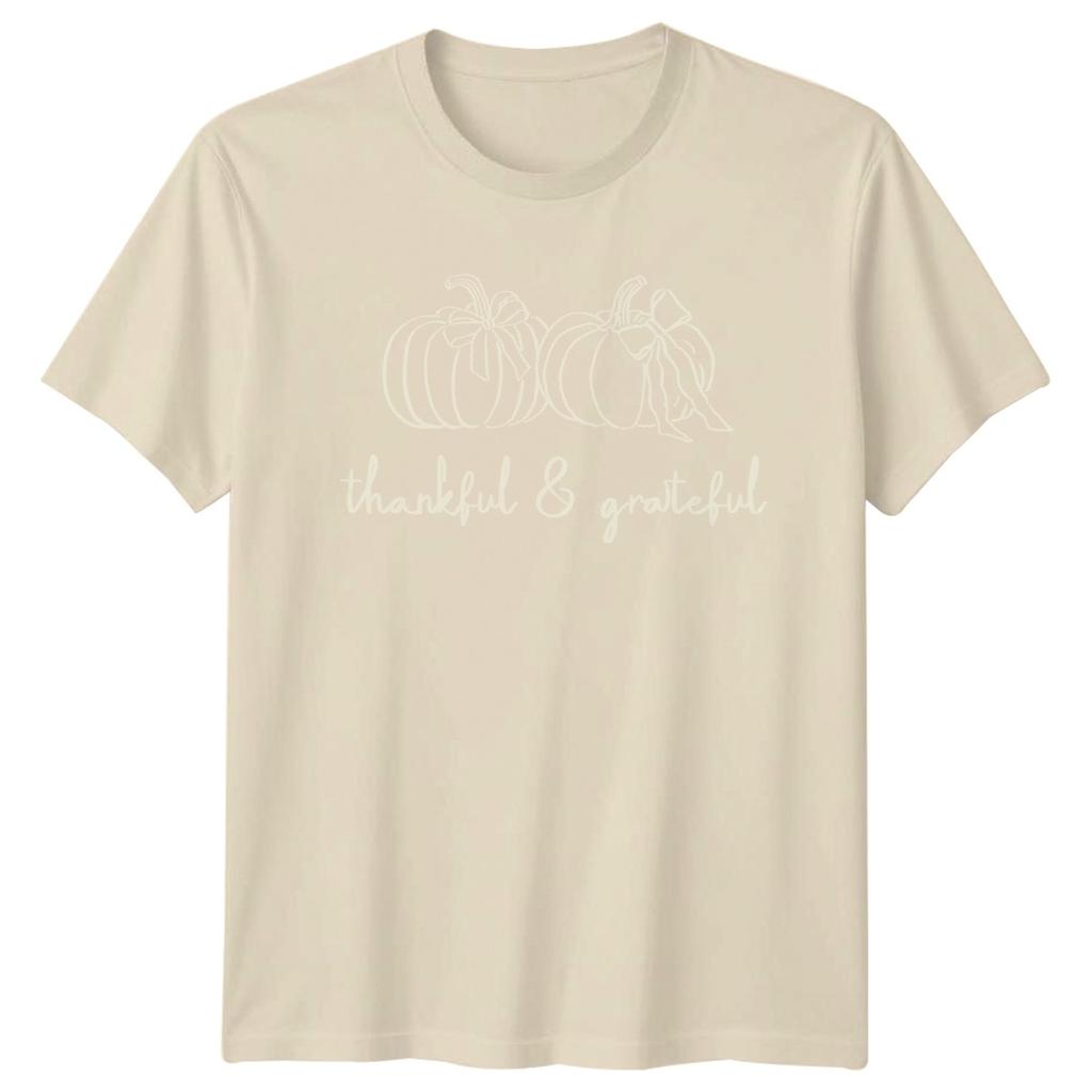 Thankful Grateful Unisexs TShirt Fall Harvest Thanksgiving Gift For Her