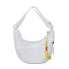 Borsa a tracolla singola a forma di raviolo, semplice, urbana, casual, da pendolare