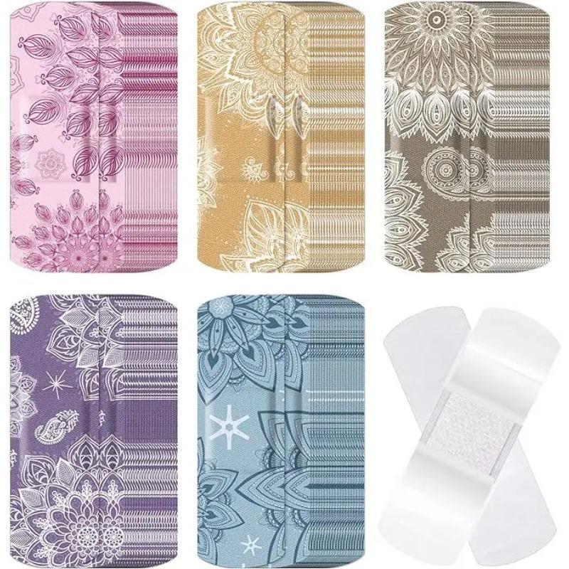 

10pcs/set Kawaii Children Cute Cartoon Art Flower Elastic Cloth Band Aid Boy Girl Colored Cute Bandage Strips Bandaids Patches 72x19mm