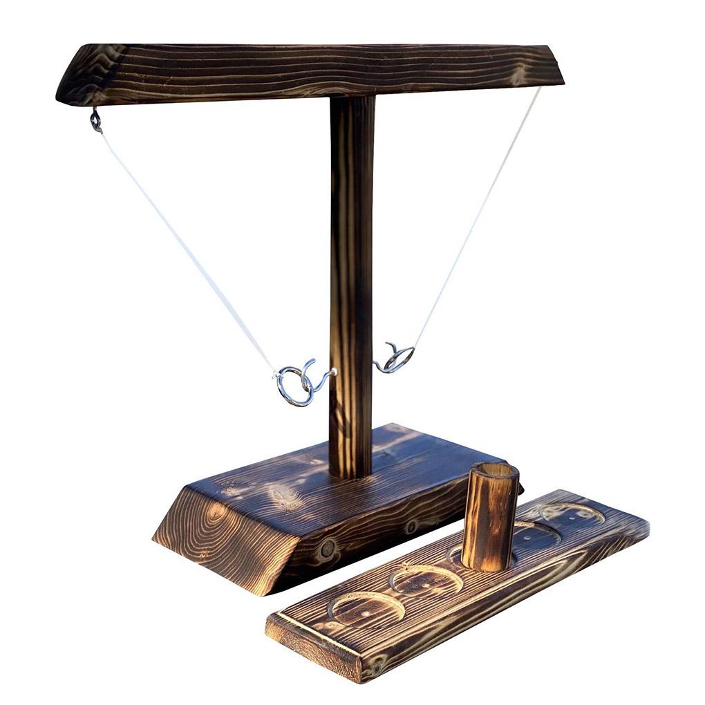 Wooden Hook Ring Toss Battle Toy Party Drinking Game Toy Quick-paced Interactive Game Supply For Adult Party Drinking Games