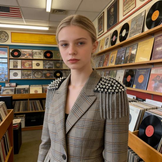 Punk Quasten Schulterklappen Retro Nieten Schulterklappen Quastenkette Schulterklappen für Uniformen Herren Damen Kostümzubehör