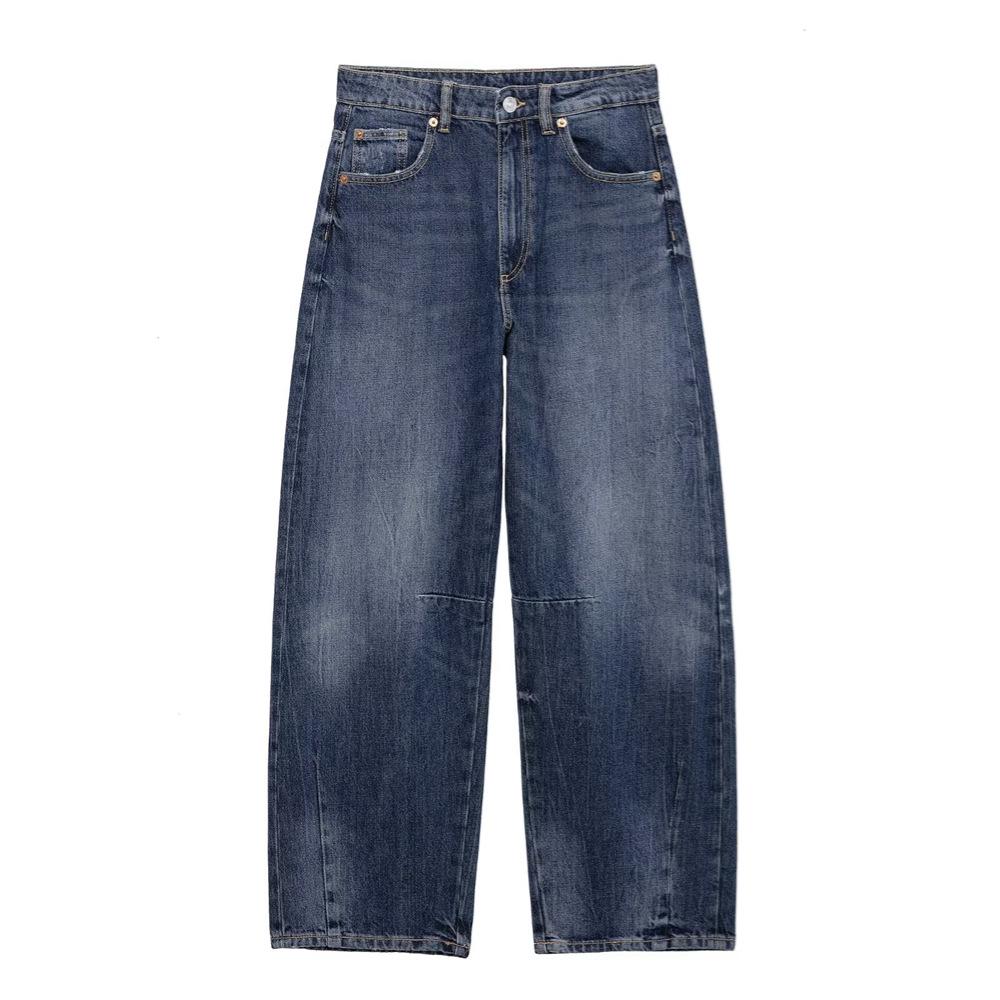 

2025 Весна Женские Джинсы Кэжуал Облегающего Кроя со Средней Посадкой Силуэта Баллон S