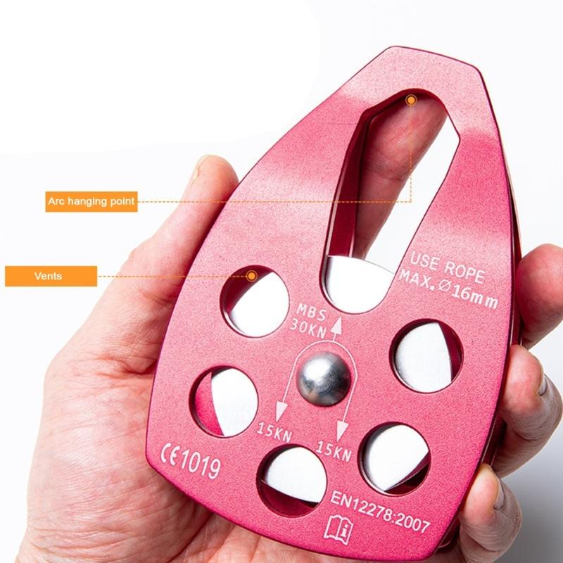 Micro Side Swing Pulley 30KN Climbing Rope Pulley Mountaineering Rescue Pulleys