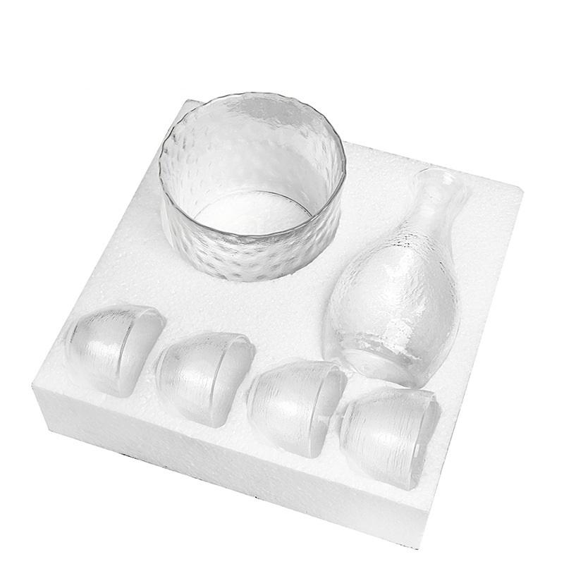 Creative Japanese Style Glass Wine Bottle Spirits Cup Sake Pot Set Wine Warmer Household Hot Wine Pot Frosted Pourers Decanter