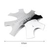 Stainless Steel Nail Cutter Plate French Style Nail Polishing Reusable Manicure Edge Trimmer for Female