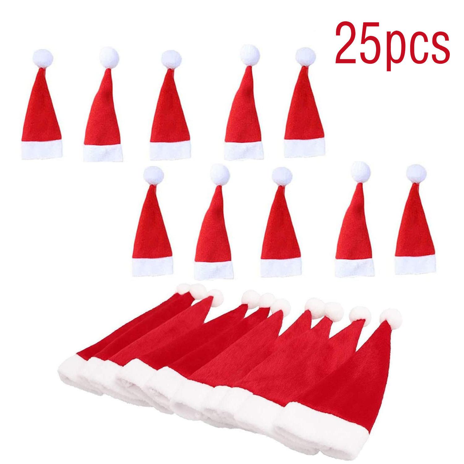 

25PC Christmas Decorative Tableware Fork Set Christmas Hat Storage Tool красный