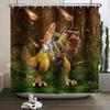 Funny Dinosaur Shower Curtain for Bathroom Cute Animal Cool Dinosaur Children Bathroom Curtain Waterproof Bath Curtain Decor