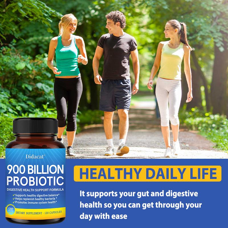 900 Billion Probiotic Dietary Supplement, 120 Vegetable Capsules Per Bottle