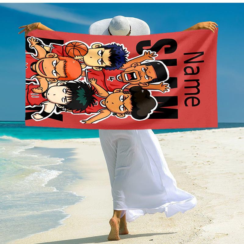 Personalized Customized Proof Beach Towel with Sakuragi Hanamichi Pattern - Soft, Absorbent,quick-drying,perfect Swimming,camping&bathing