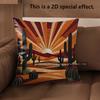 2D Bohemian Desert Sunset Throw Pillow Covers Pattern Cushion Cover Suitable For Sofa Bedroom Car Pillow Cover