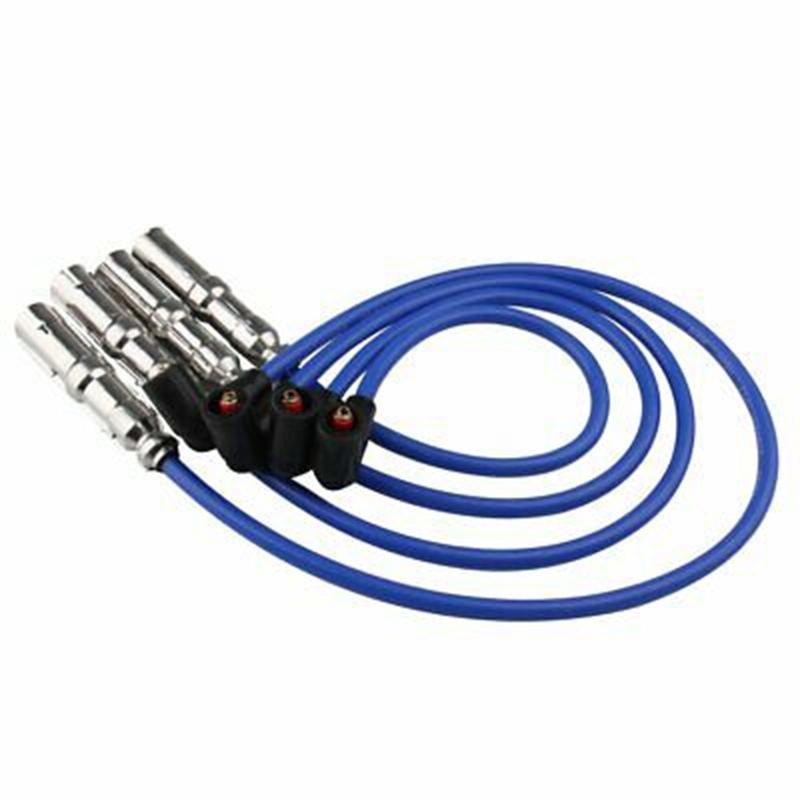Premium 4PCS 8Mm Car Spark Plug Wiring Harness Car Spark Plug Ignition Wire Set For Beetle Bora Golf Jetta 2.0L 27588 2001-2010