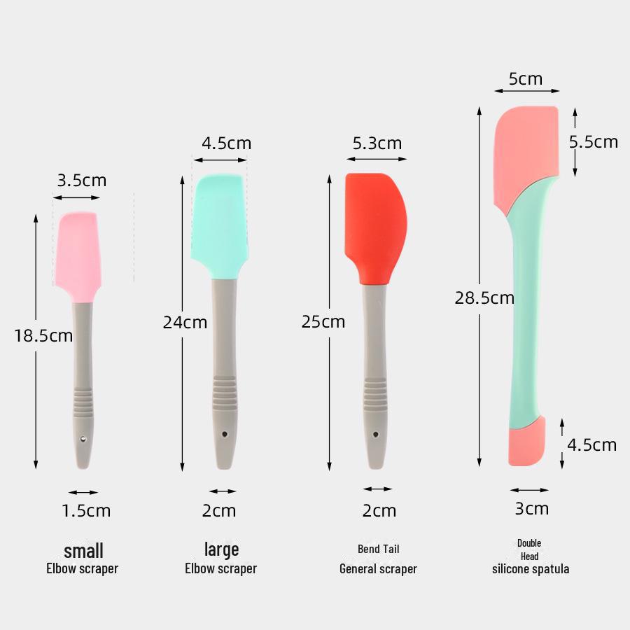 Pişirme ve Karıştırma için Yeni Çift Renkli Silikon Kazıyıcı Spatula