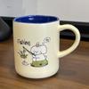 Cartoon Mug Puppy Ceramic Cup Cream Style with Spoon Household Couple Breakfast Cup Coffee Cup Birthday Gift