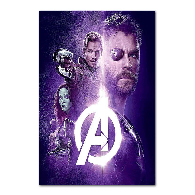 Luxurious Silk Cloth Marvel Hero Poster For Bedroom And Study Decor