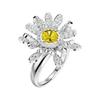 Ewige Blume Intarsien Design Ring Damenring Silber 5534936