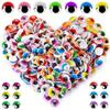 100/300/500pcs Adhesive Wiggle Eyes (0.8-1.5cm) - Colorful DIY Craft Supplies for Doll Making, Handmade Decorations, Scrapbookin