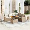 VidaXL Garden Lounge Set with Cushions 7 Pcs, Patio Sofas, Patio Furniture Set, Outdoor Furniture, Beige 3271331