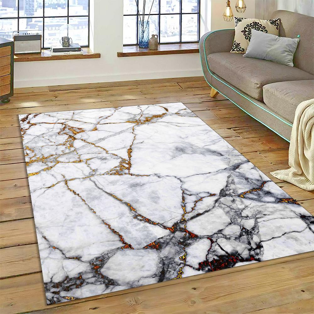 3D Barevná Mramorová Mapa Světa Modrá Zelená Zlatá Koberec Kobereček pro Domov Obývací Pokoj Ložnice Pohovka Rohožka Dekor, Dětský Koberec Protiskluzová Podložka