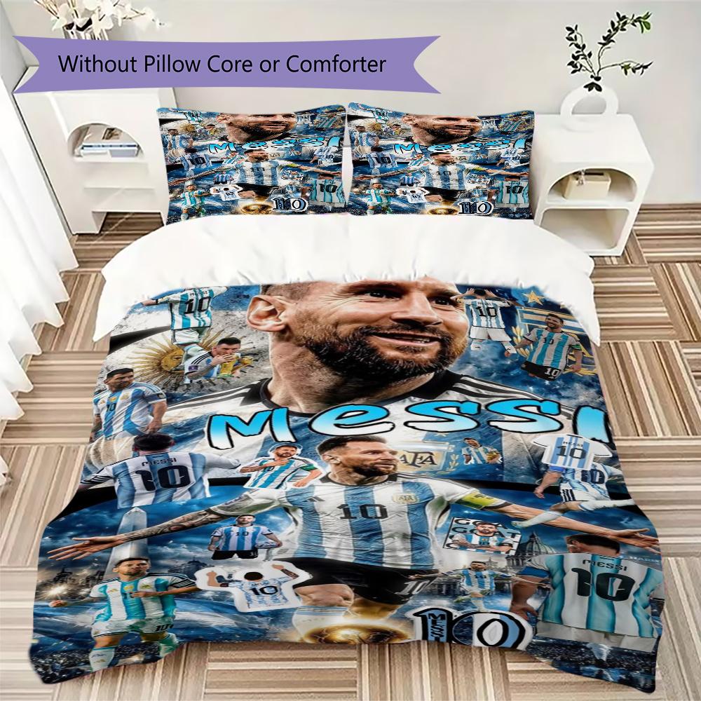 Lionel Messi Legend Bedding Without Core 1 Duvet Cover 2 Pillowcase Without Core Duvet Cover And Pillowcase Bedding Set