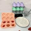 6 Cavitie Circular Ice Hockey Mold Silicone Ice Cube Mold DIY Ice Ball Round Jelly Making Mould For Cocktail Whiskey Drink Molde