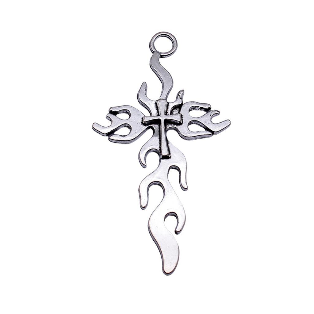 Hollow Cross Charms Multi Color Alloy Pendants For Gothic Christian Jewelry Accessories