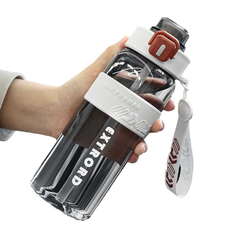 Summer Portable High-Temperature Resistant Sports Water Bottle with Straw, 2026 Edition, Large Capacity for Students.