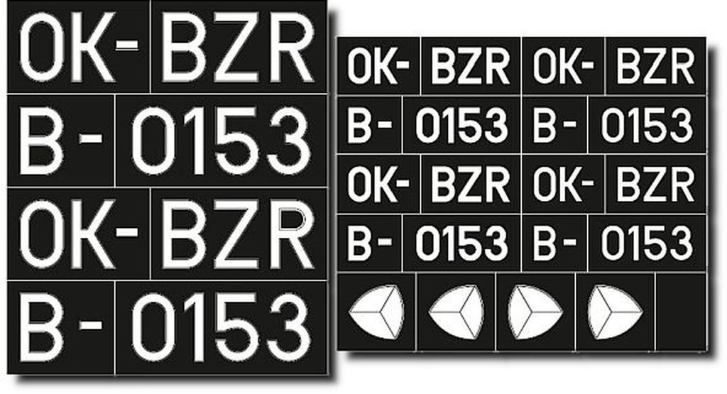 MH Models Chirp Fi156C Československé policejní značení Maskovací nálepka pro plastový model MHZX32057 1/35 K-65 (pro Tristar/Hobby