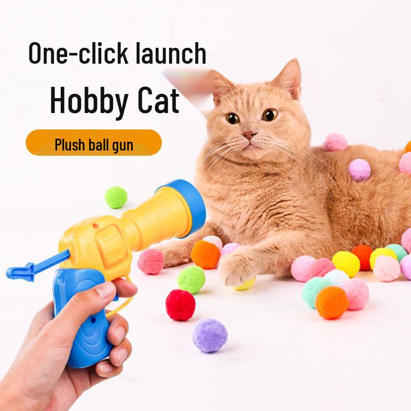 Interactive Cat Toy Gun - Plush Self-Hi Pet Supplies
