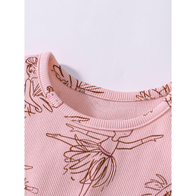 Girl Pink Short Sleeve Dress Baby Mesh Bubble Skirt Kids Pure Cotton Summer Dress Infant Formal Dress