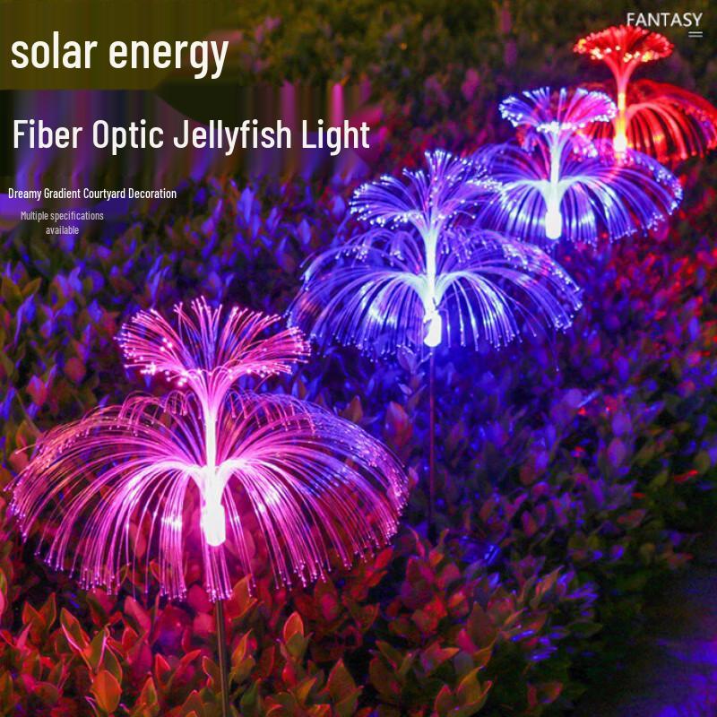 Солнечные садовые светильники-медузы Jianixiong, меняющие цвет (3-Pack)