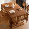 Household Simple Hollow Grid Crochet Fringed Dining Table Cloth Living Room Tea Table Cloth Simple Versatile Cover Cloth