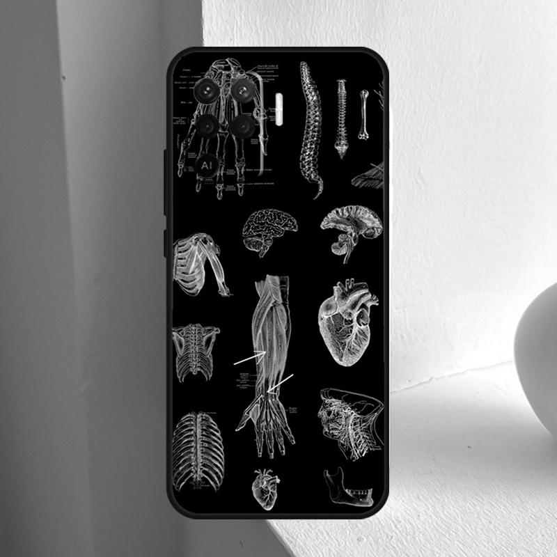 Medical Skeleton Anatomy For OPPO A6 A5 Pro A15 A17 A77 A16 A76 A96 A18 A38 A58 A78 A98 A54 A74 A94 A40 A60 A80 Case