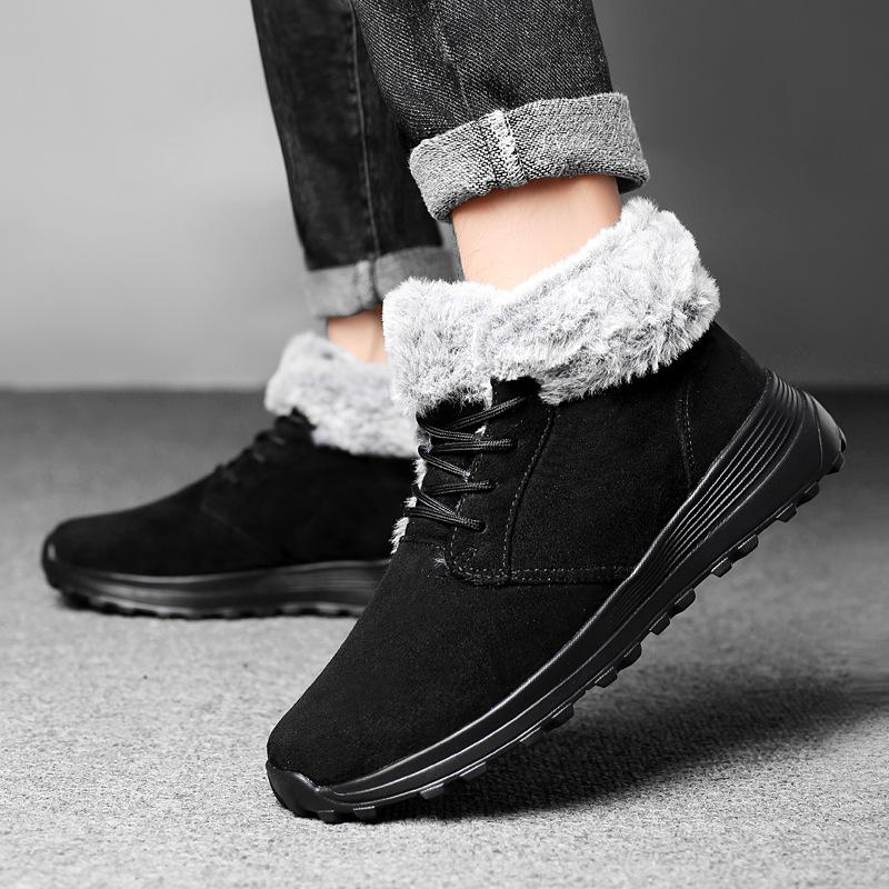 Men's Lightweight Winter Snow Boots with Warm Velvet Lining