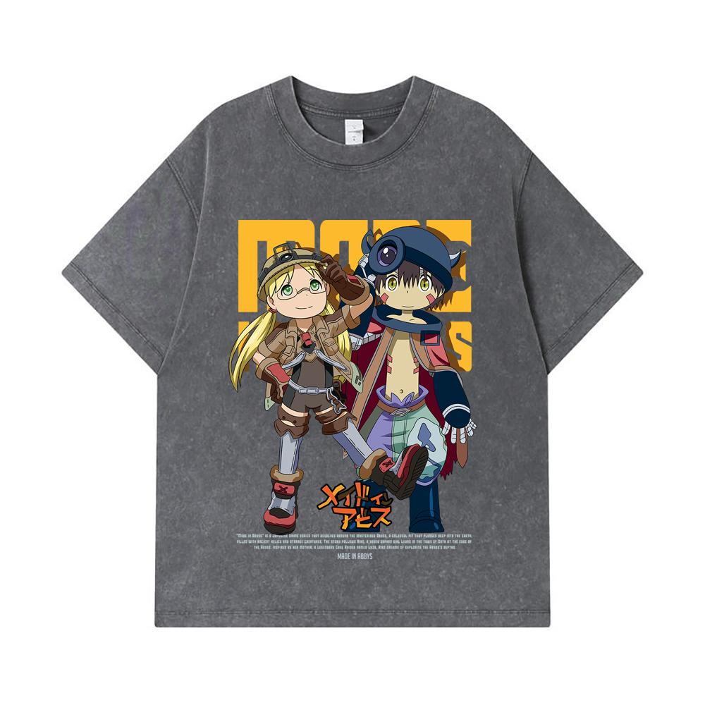 275 GSM Washed T-shirts 100% Cotton Made in Abyss V1 Print Unisex Heavy Cotton T Shirt