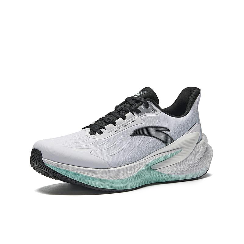 Anta CC2 Comfortable Fit Non-Slip Wear-Resistant Low-Top Sprinting Running Shoes Men sneaker Gray Black 912445552-1