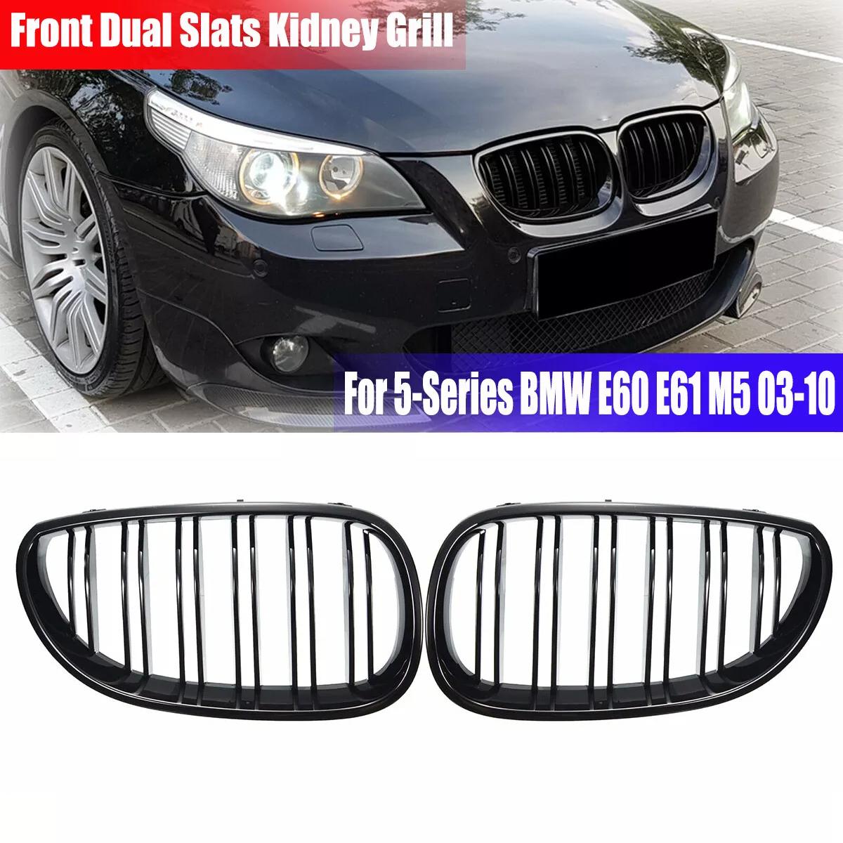 

1Pair Front Bumper Kidney Grille For BMW E60 E61 M5 5 Series 520i 545i 550i 535i 2003-2010 Double Line Car Sport Racing Grill