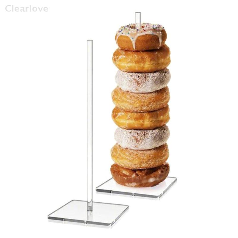 Acrylic Doughnut Holder Dessert Display Rack Dim Sum Bread Sales Rack Donut Stand Birthday Party Wedding Table Decoration