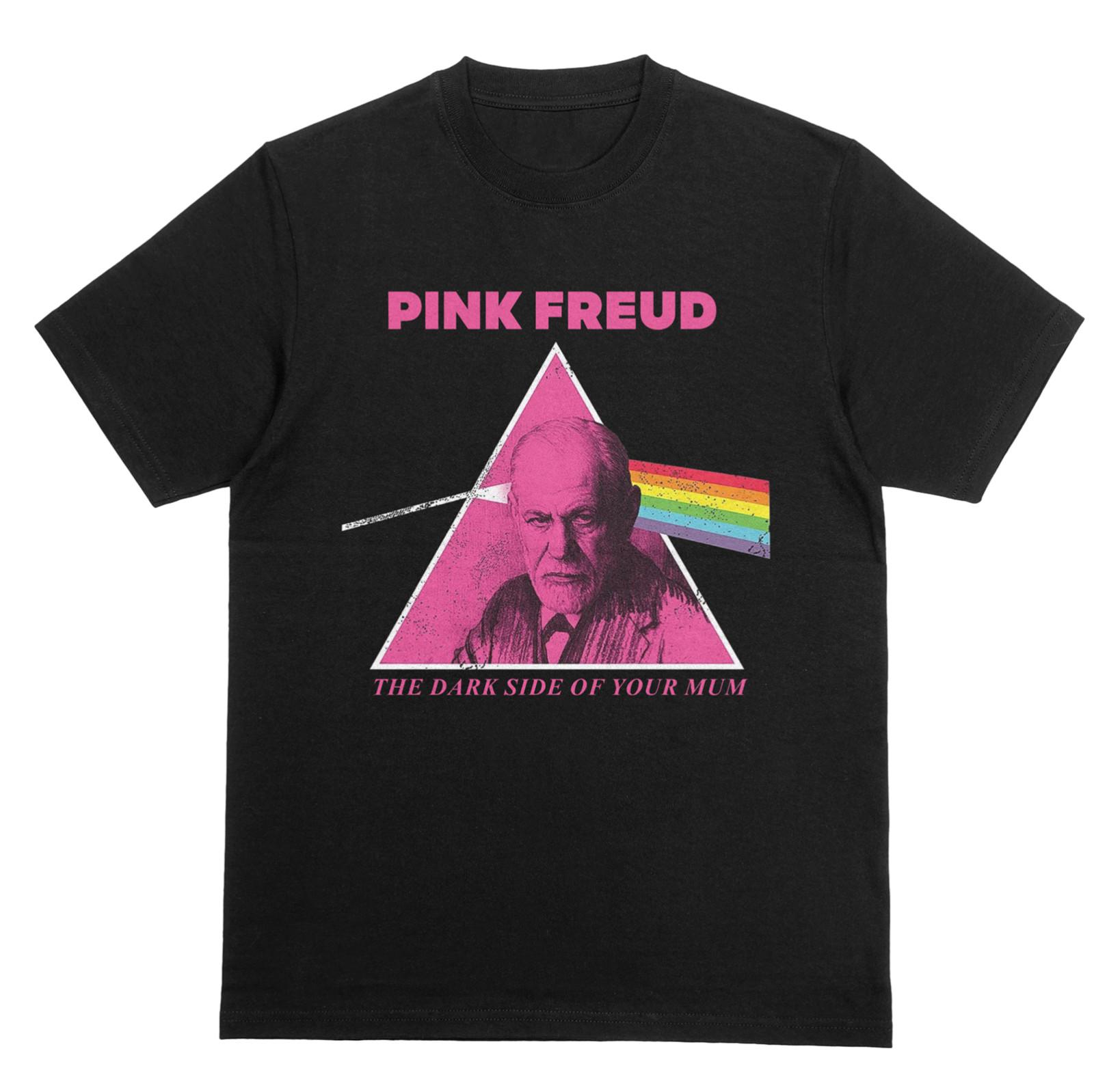 PINK FREUD T-Shirt | Funny 70s Music Band Tee | Parody Psychology Therapy Top S разноцветный