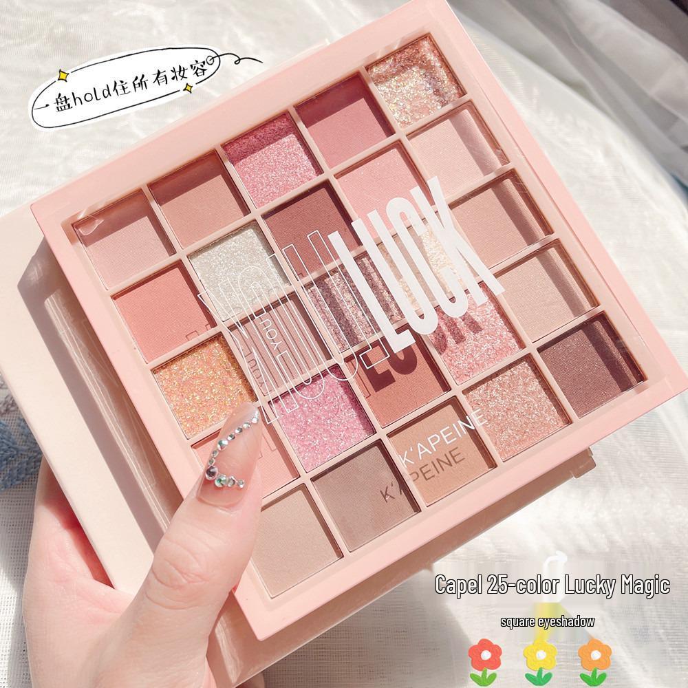 Kappell 25 Colors Lucky Eyeshadow Palette - Multi-Use Shimmer & Matte, Earth Tones, Waterproof & Long-Lasting.