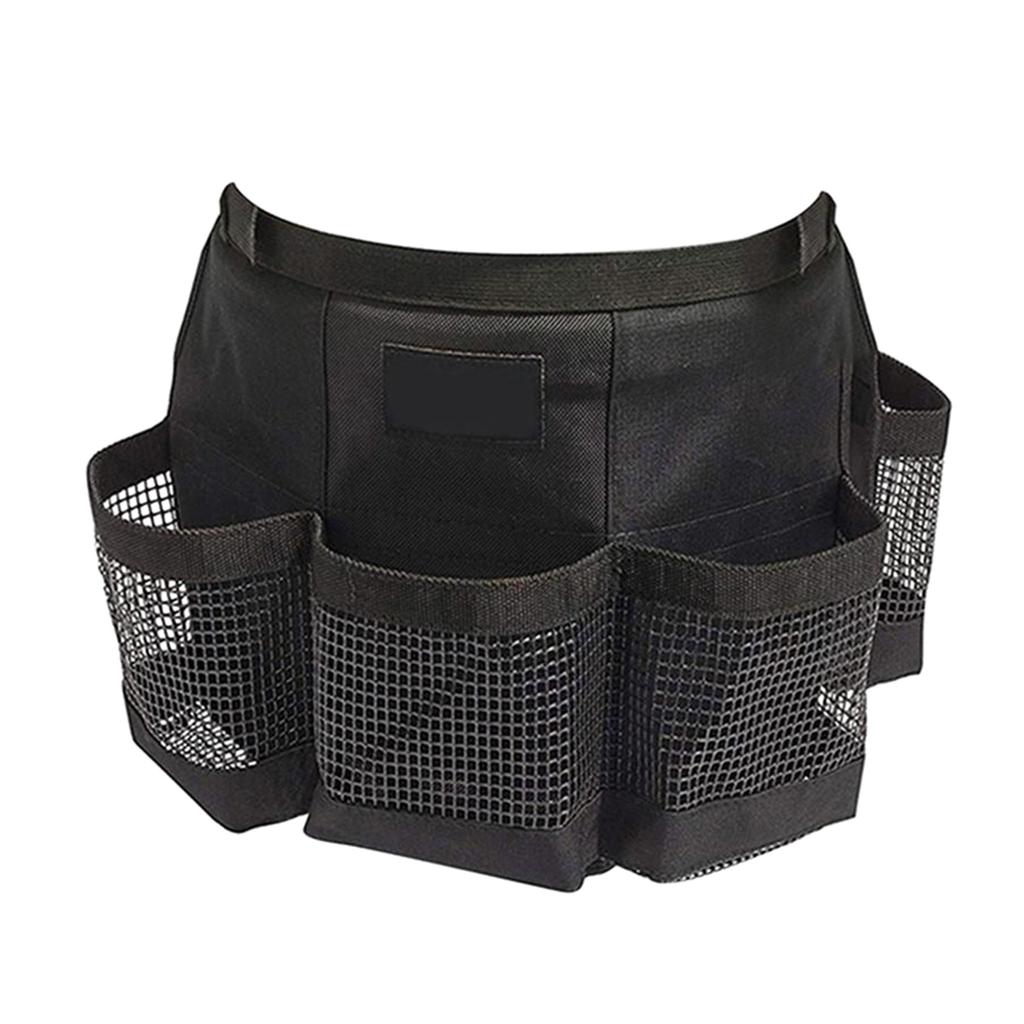 Bucket Organizer for Cleaning and Gardening Tools - Water-Resistant Mesh Pockets, Fits 3.5 to 5 Gallon Buckets (Black)